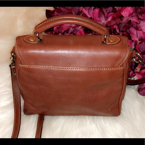 COBB & CO Brown Leather Messenger Crossbody Bag - Picture 4 of 7